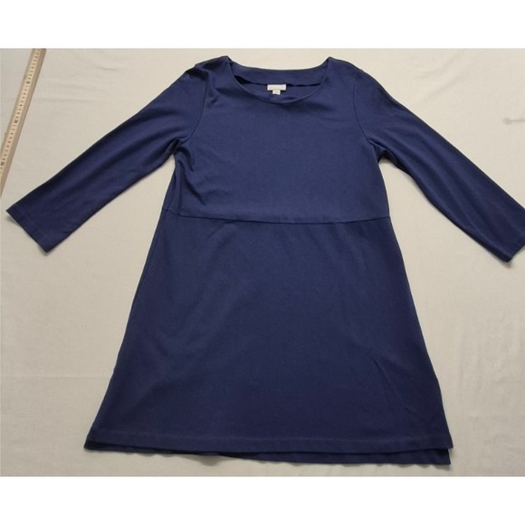 J. Jill Tops - J Jill Women's Ponte‎ Tunic Small blue boat neck long sleeves classic stretch